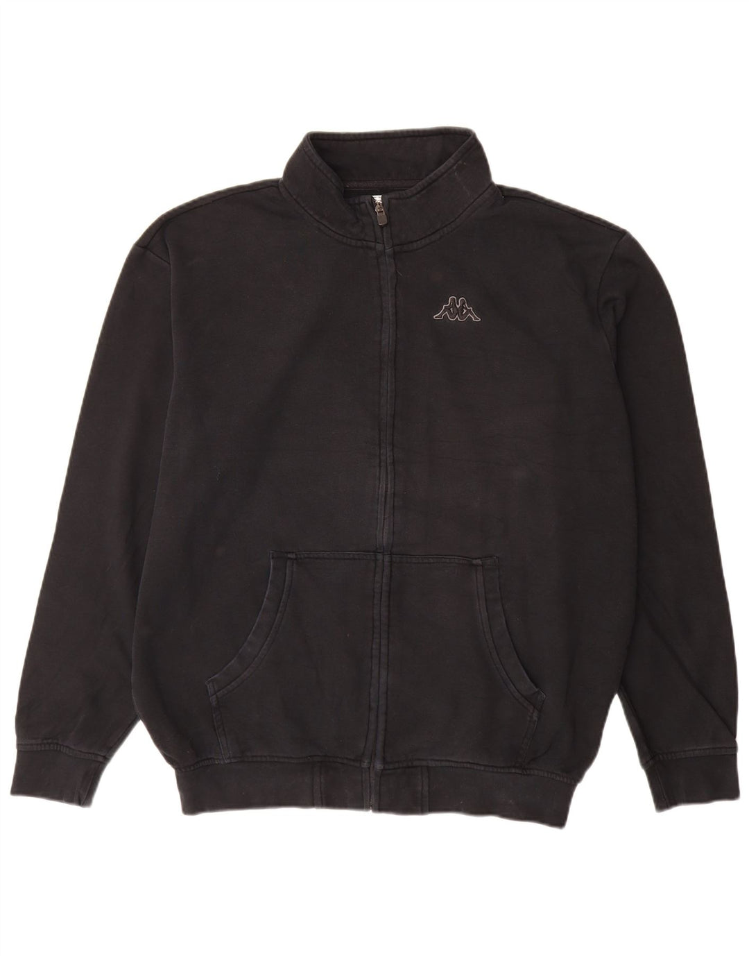 Kappa Herren Trainingsanzug Top Jacke 2XL Schwarz Baumwolle