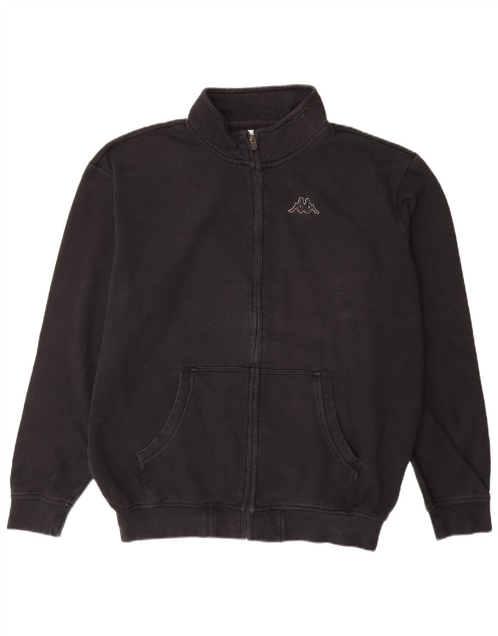 Kappa Herren Trainingsanzug Top Jacke 2XL Schwarz Baumwolle