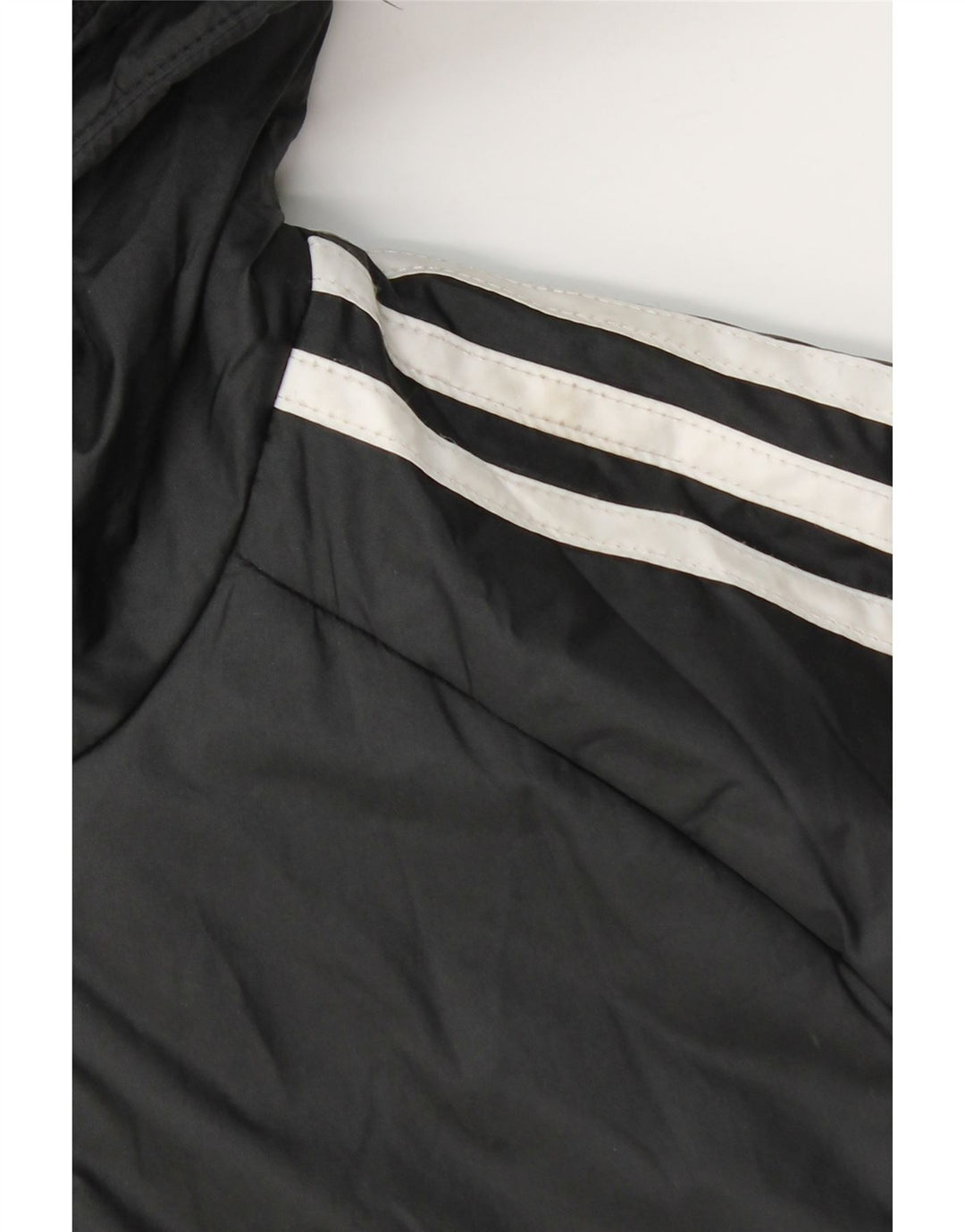 Adidas Jungen wattierte Jacke mit Kapuze, 11–12 Jahre, schwarzes Polyester