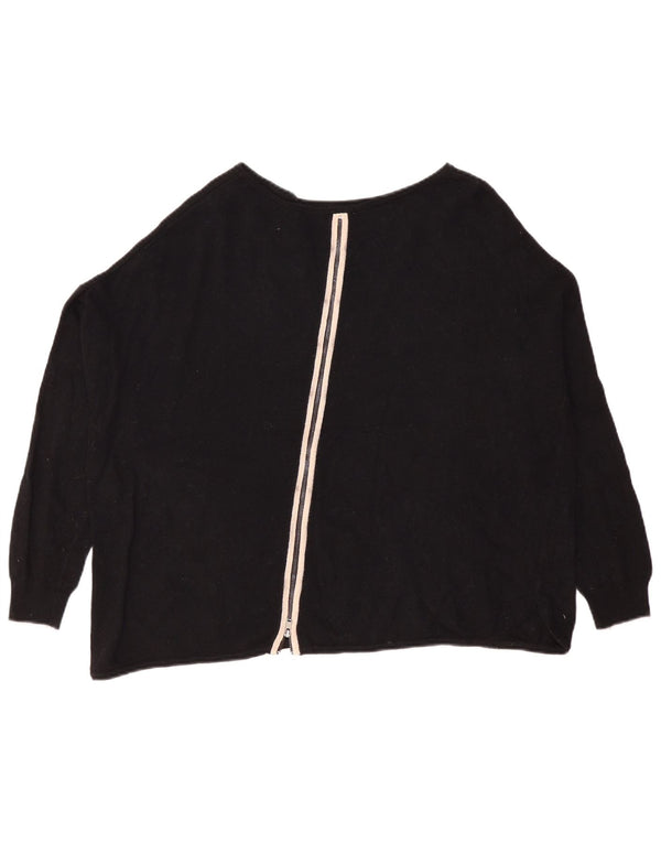 MINT VELVET Damen-Pullover mit abstraktem Muster und U-Boot-Ausschnitt, Gr. 10, Small Bl