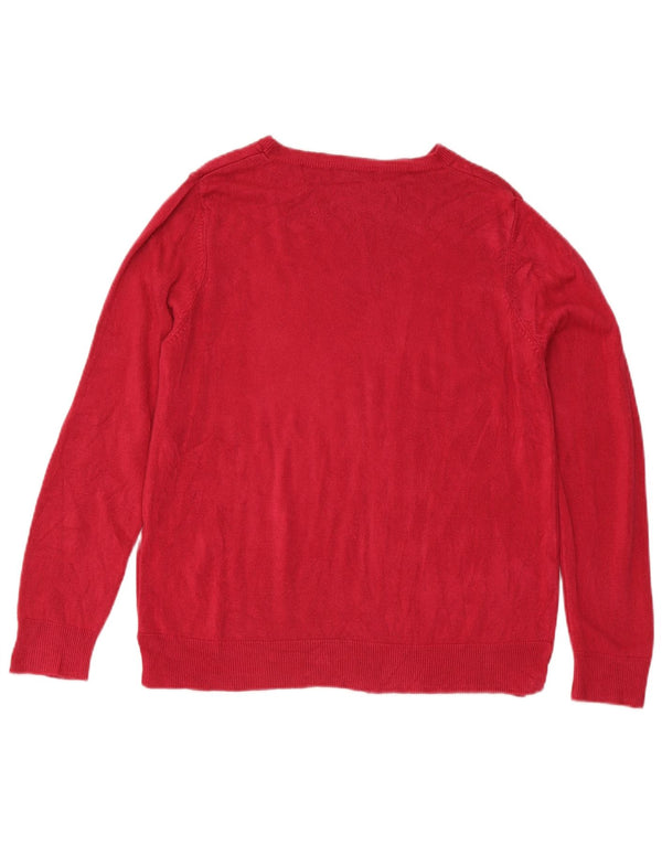 Marks & Spencer Damen-Pullover mit U-Boot-Ausschnitt, Gr. 18, XL, Rosa, Acryl