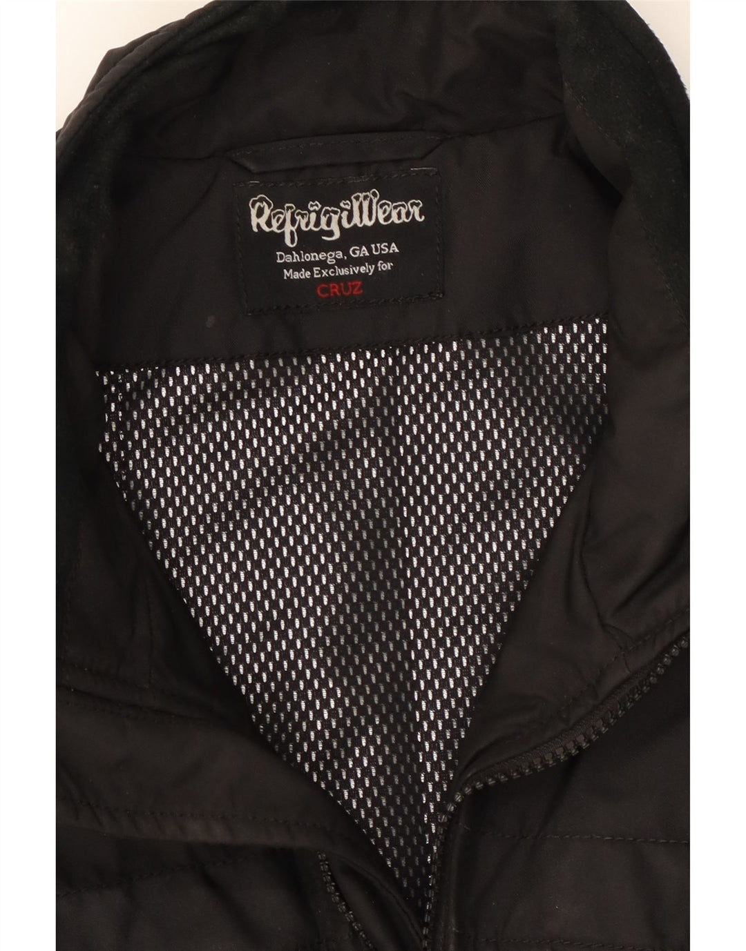 REFRIGIWEAR Mens Cruz Bomber Jacket UK 40 Large Black Nylon Vintage Refrigiwear and Second-Hand Refrigiwear from Messina Hembry 