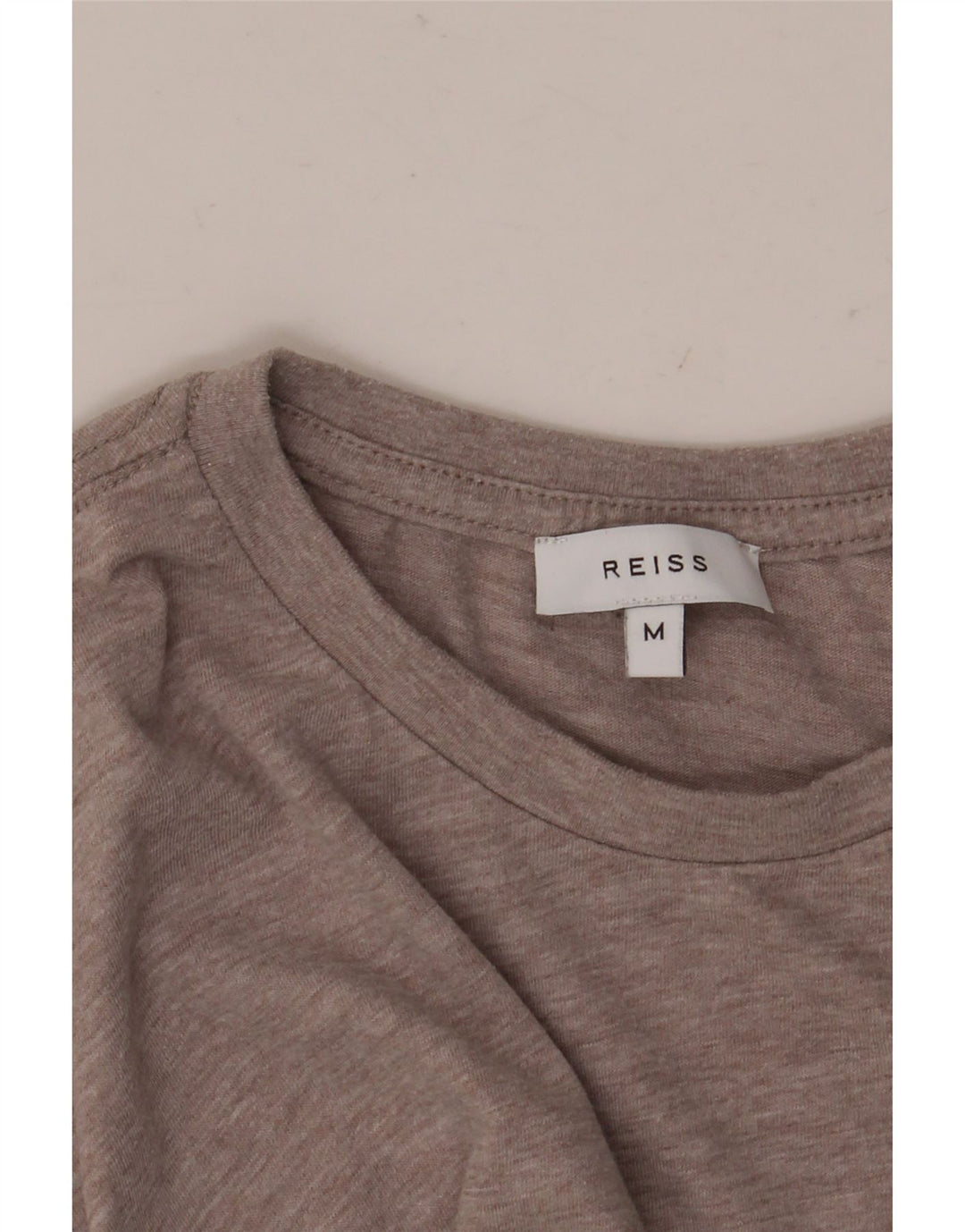 Reiss Herren T-Shirt Top Mittelbraun meliert