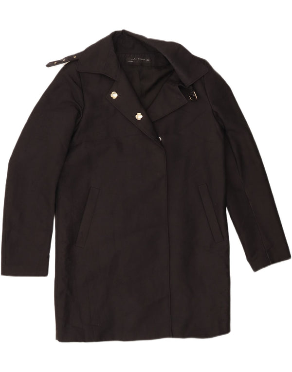 Zara Damen Übergroßer Mantel UK 10 Small Schwarz
