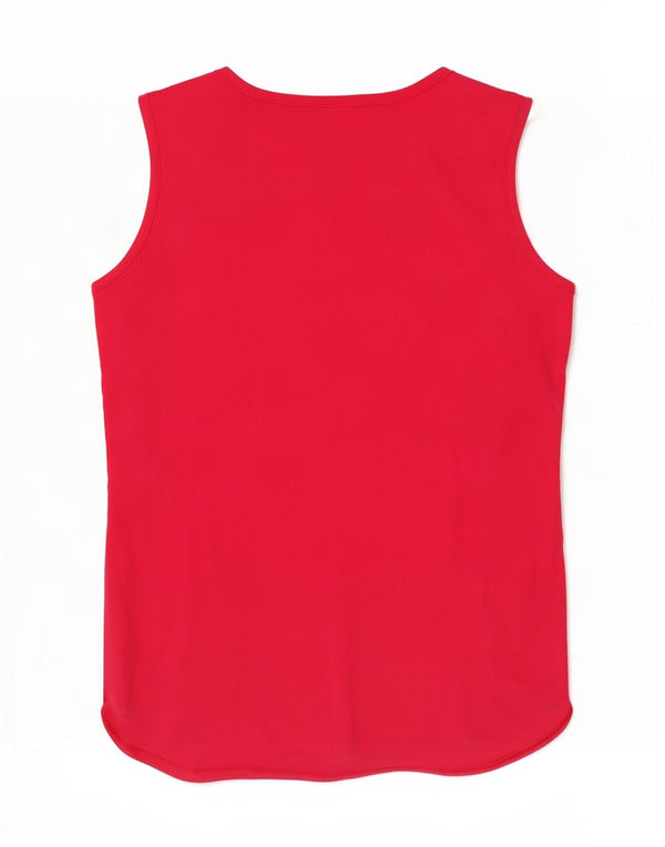 Guess Grafik-Trägershirt für Damen, UK 14, mittelrosa, Colourblock-Baumwolle