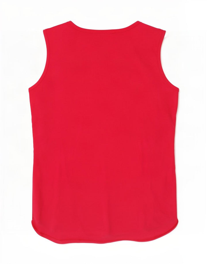 Guess Grafik-Trägershirt für Damen, UK 14, mittelrosa, Colourblock-Baumwolle