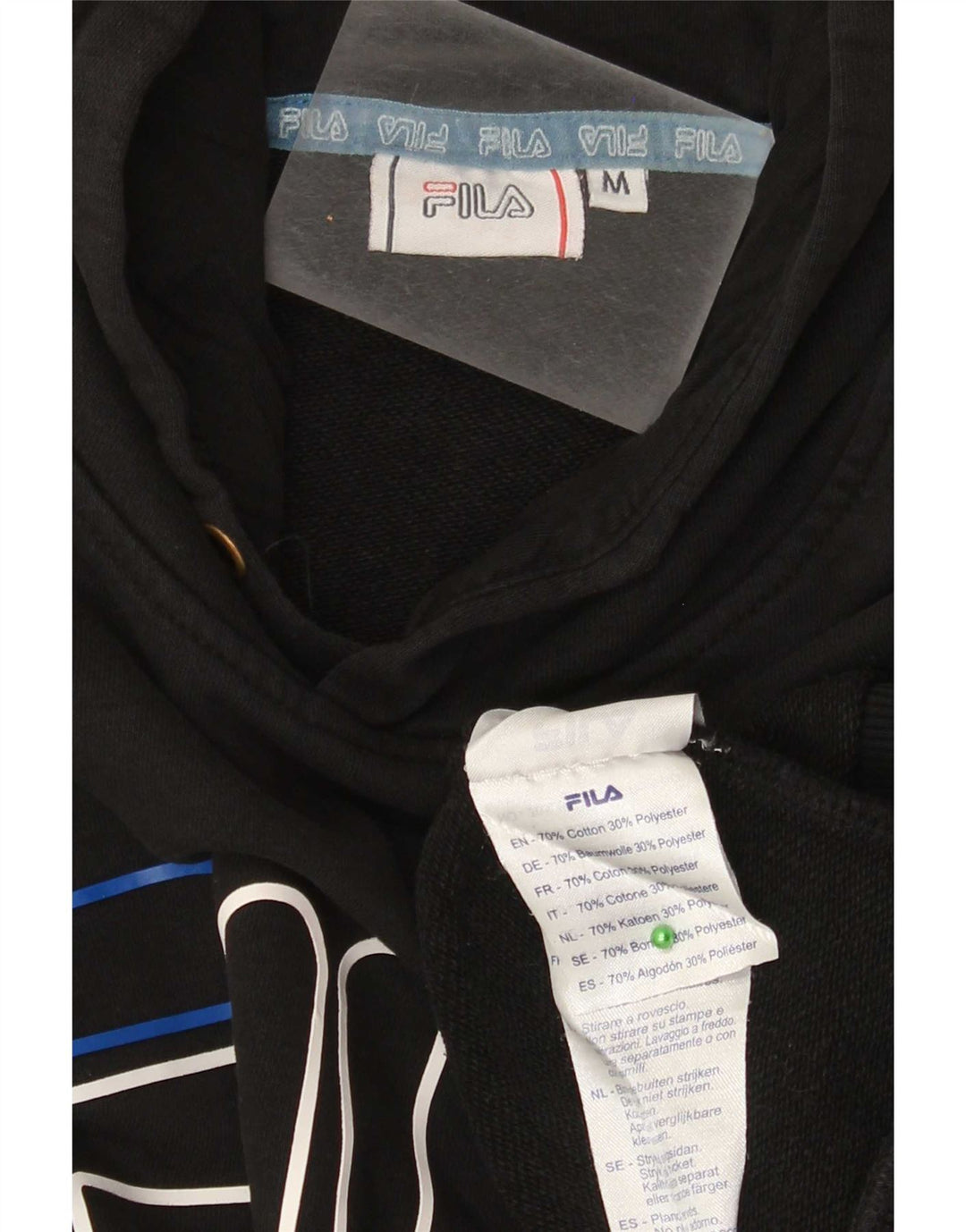 Fila Herren-Kapuzenpullover mit Grafik, mittelschwarze Baumwolle