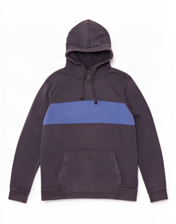 Fat Face Herren-Kapuzenpullover, XL, Grau, Colourblock-Baumwolle