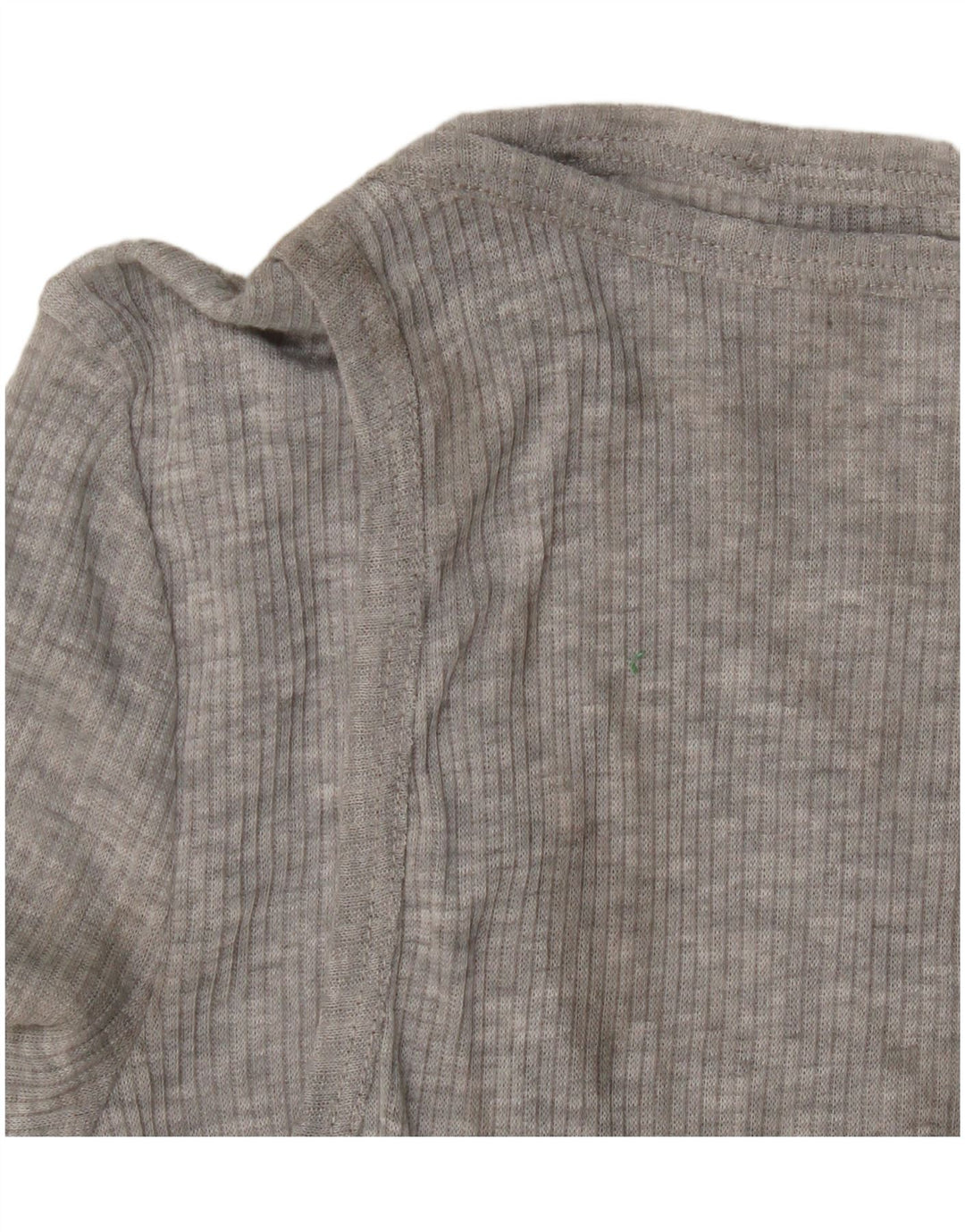 Zara Damen Top Langarm UK 8 Small Grau geflecktes Polyester