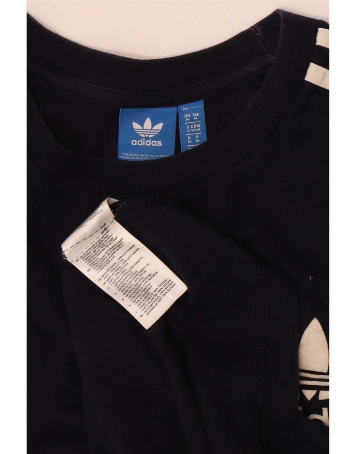 Adidas Herren Kurzarm-T-Shirt, mittelgroß, Marineblau, Baumwolle