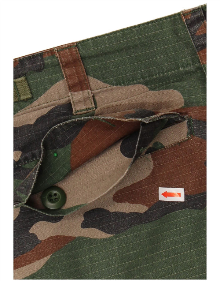VINTAGE Herren Cargo Shorts XS W30 Mehrfarbige Camouflage-Baumwolle