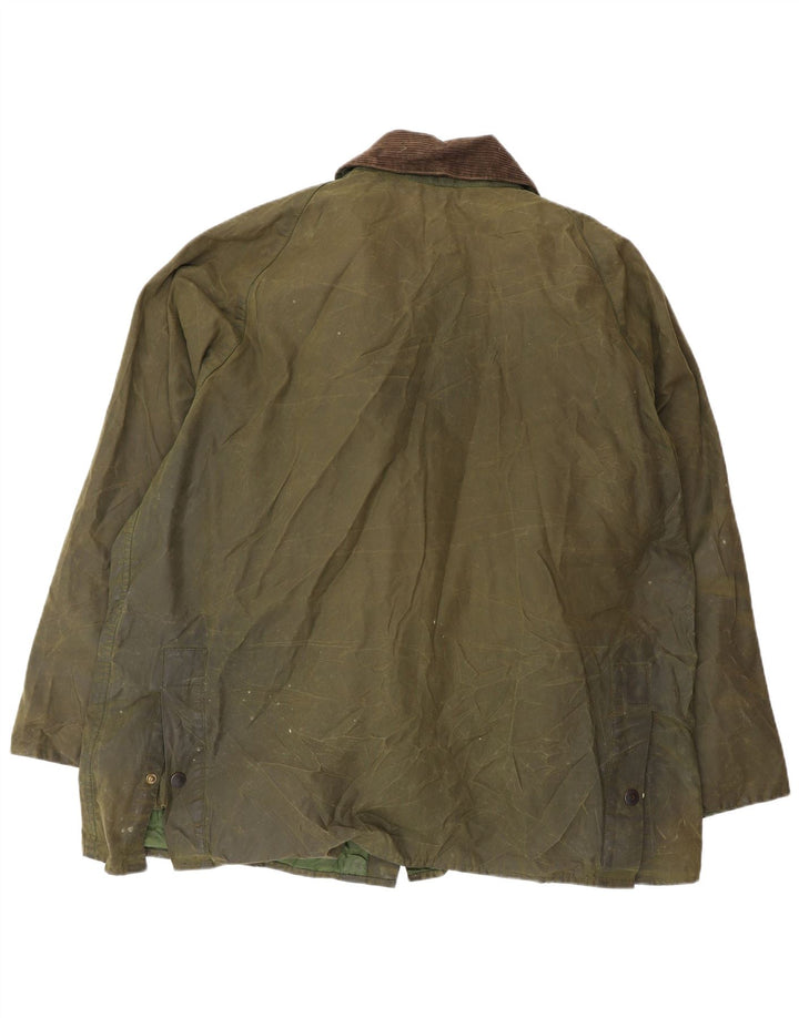 Barbour Herrenjacke aus gewachster Baumwolle UK 46 3XL Khaki Baumwolle