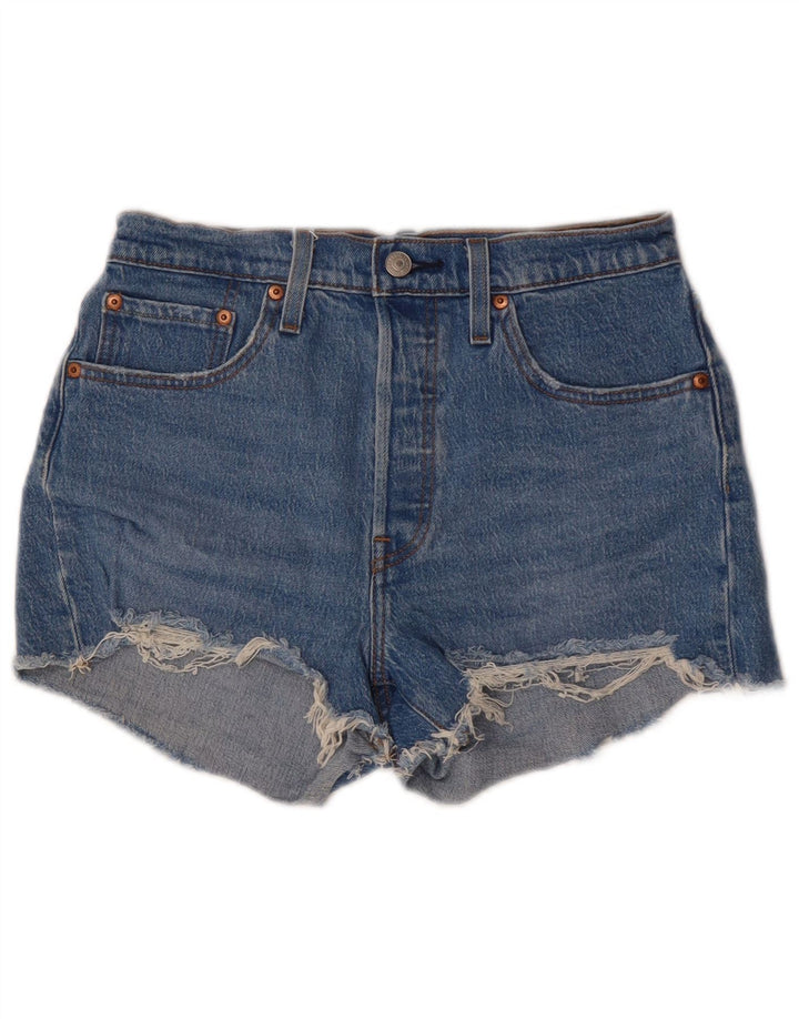 LEVI'S Womens 501 Denim Shorts W28 Medium Blue Cotton
