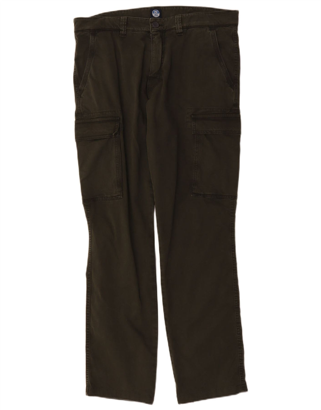 Gerade Herren-Cargohose von North Sails, W34, L31, grüne Baumwolle