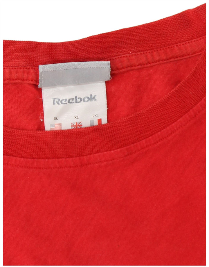 Reebok Herren Grafik T-Shirt Top XL Rot
