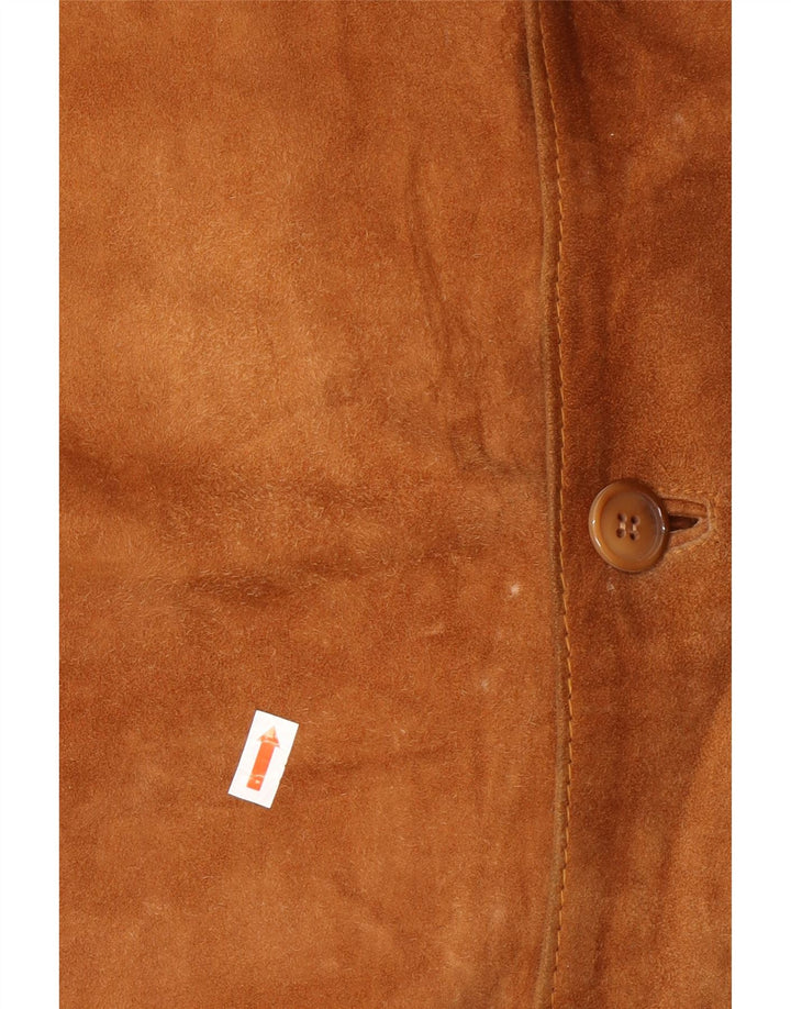 VINTAGE Herren Wildlederjacke IT 52 XL Beige Leder