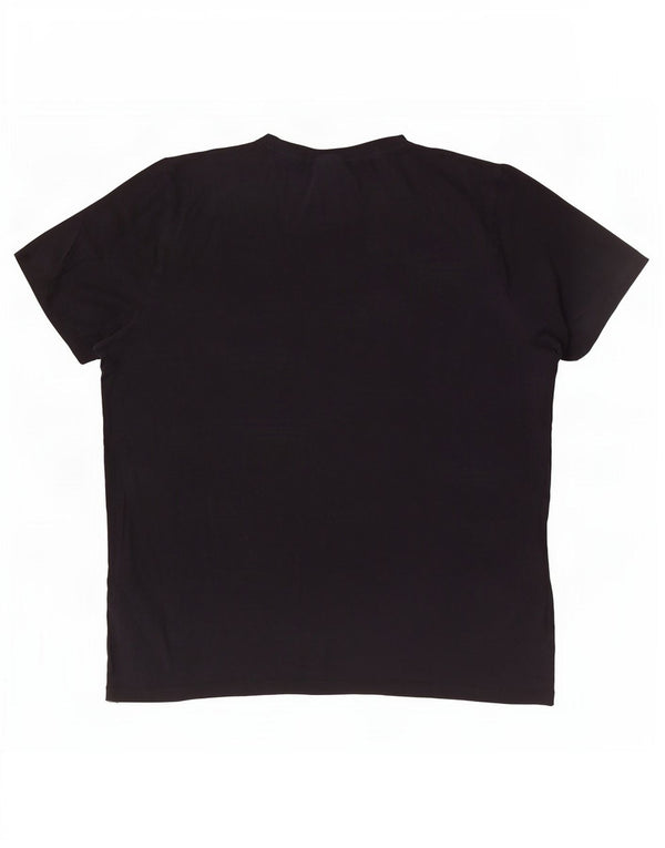 Hugo Boss Herren Grafik T-Shirt Top XL Schwarz Baumwolle