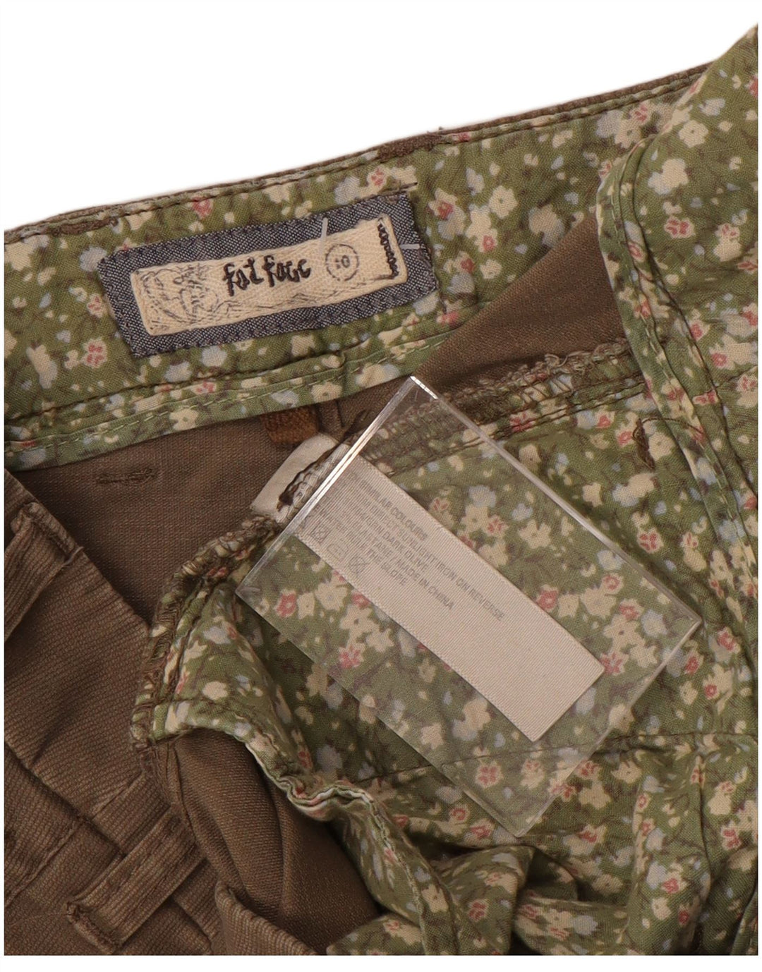 FAT FACE Damen-Chinohose mit niedriger Taille, UK 10, Größe S, W32, L31, Braun