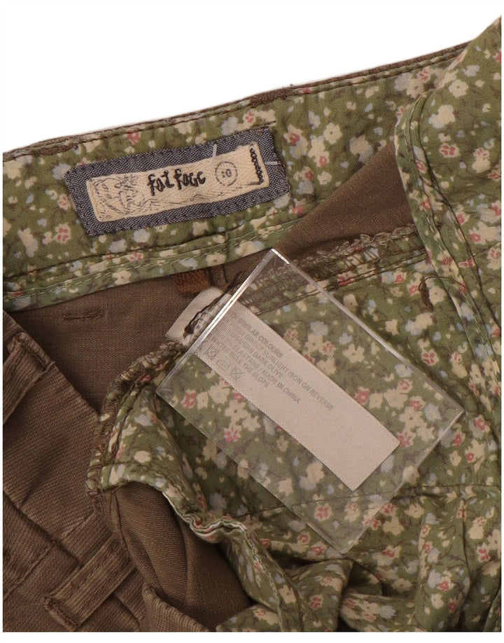 FAT FACE Damen-Chinohose mit niedriger Taille, UK 10, Größe S, W32, L31, Braun