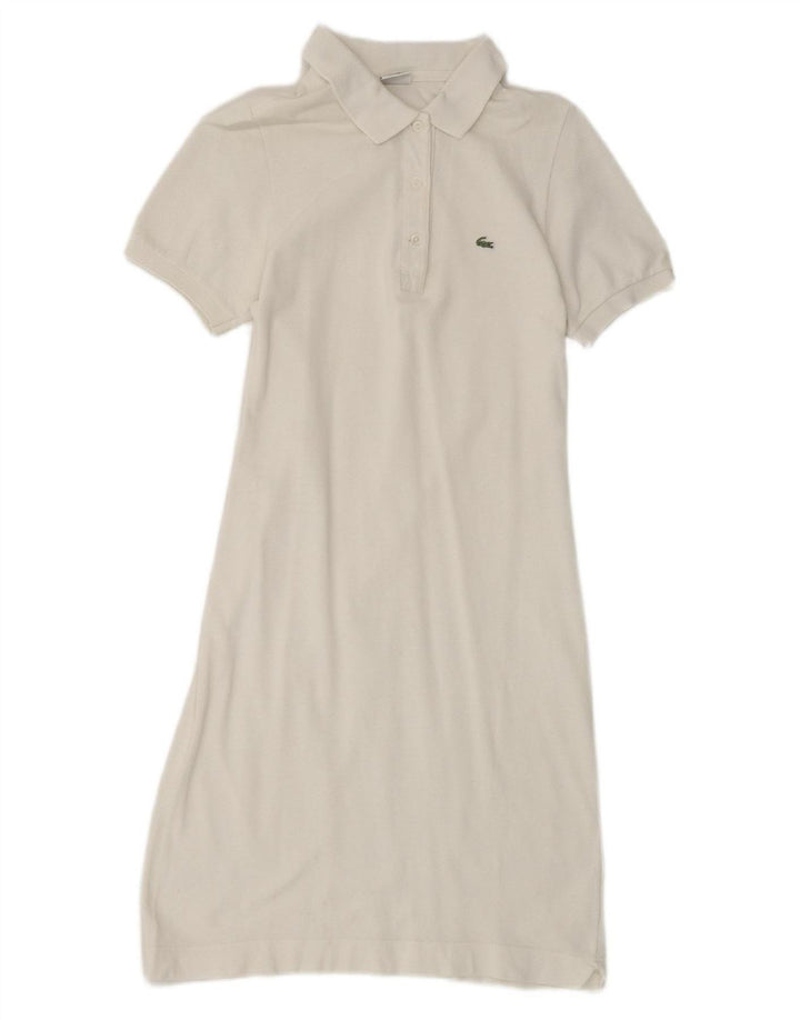 LACOSTE Womens Polo Dress Size 36 Small White Cotton