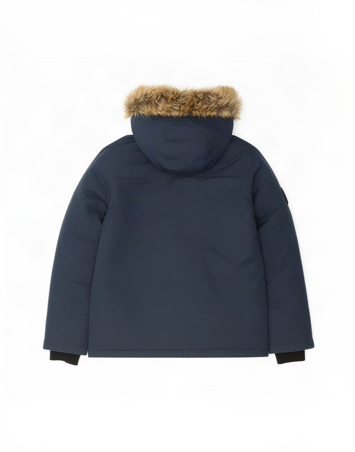 Diesel Jungen wattierte Jacke mit Kapuze, 13–14 Jahre, marineblaues Polyester