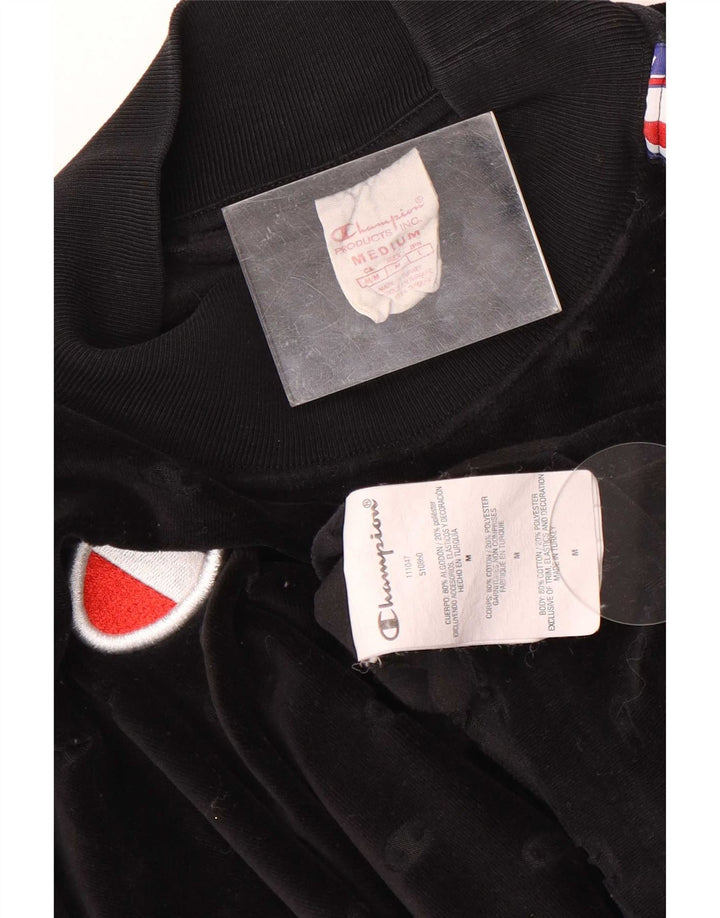 Champion Damen-Sweatshirt mit Grafik, UK 14, Mittelschwarz, Farbblock