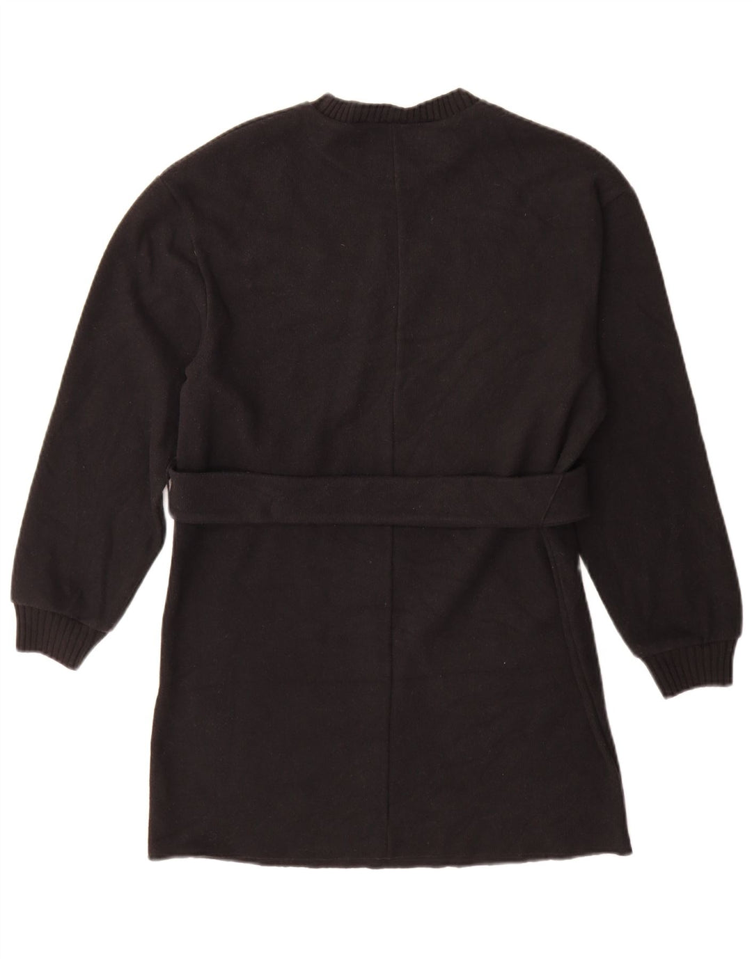 Zara Damen Langarm-Pulloverkleid UK 10 Small Schwarz Polyester