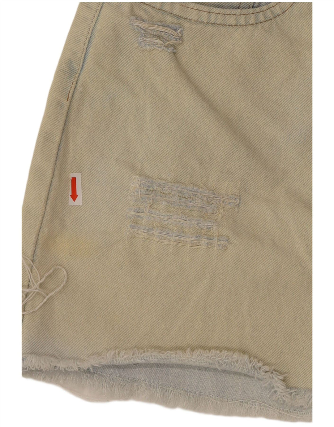 LEVI'S Damen Distressed Mini Denim Rock W28 Mittelblaue Baumwolle