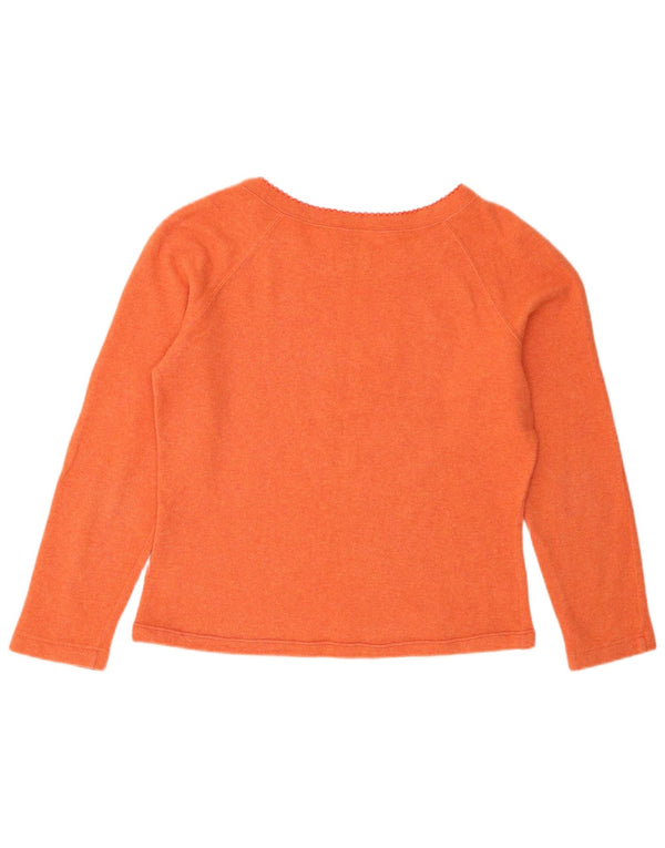 New Penny Damen-Pullover mit 3/4-Ärmeln und U-Boot-Ausschnitt, Gr. 16, Orange