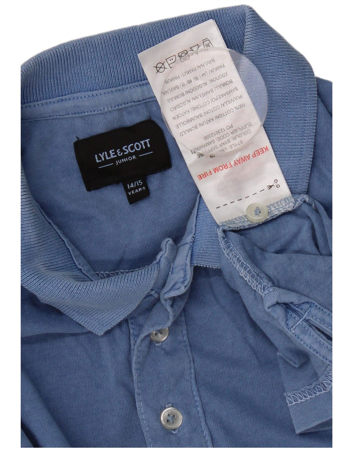 LYLE & SCOTT Jungen-Poloshirt, 14–15 Jahre, blaue Baumwolle