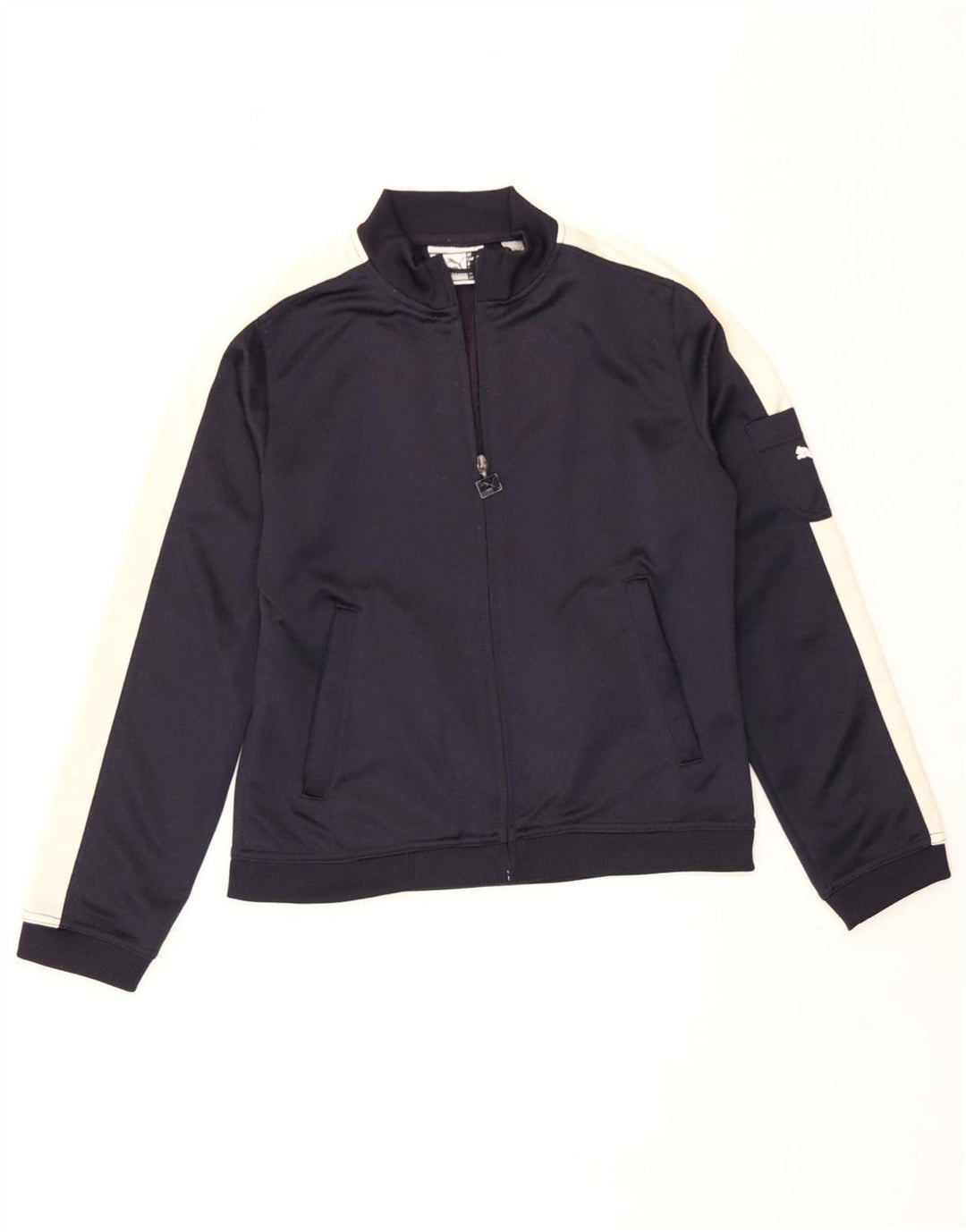 Puma Damen-Trainingsanzug-Top-Jacke, UK 10, Größe S, Marineblau, Farbblock