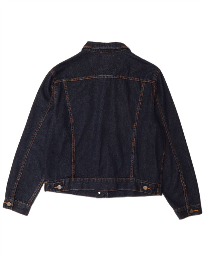 John Baner Damen Jeansjacke UK 16 Large Marineblaue Baumwolle