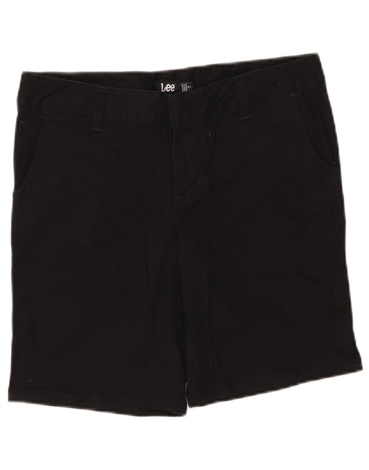 LEE Damen Chinoshorts US 7 Medium W30 Schwarze Baumwolle
