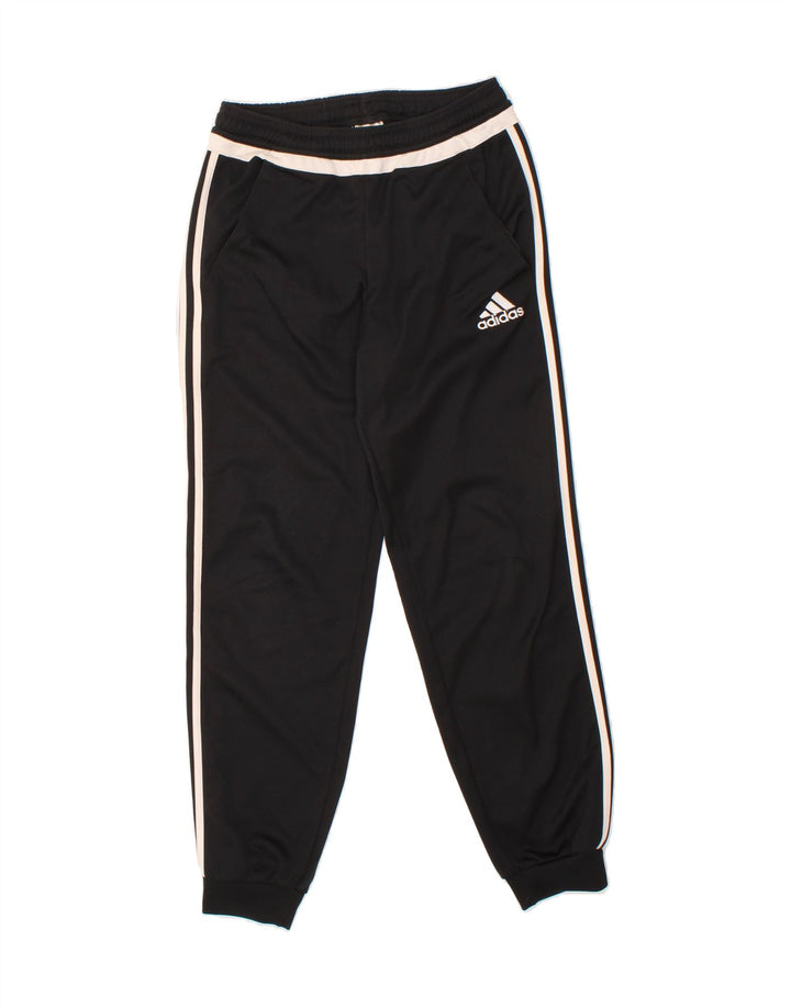 ADIDAS Mens Tracksuit Trousers Joggers Small Black Polyester Vintage Adidas and Second-Hand Adidas from Messina Hembry 