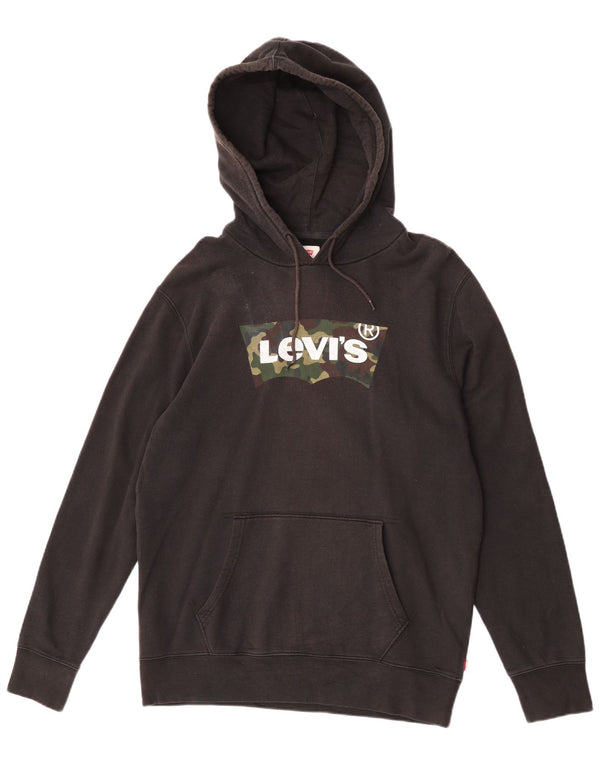 Levi's Herren-Kapuzenpullover mit Grafik, mittelschwarz, Baumwolle