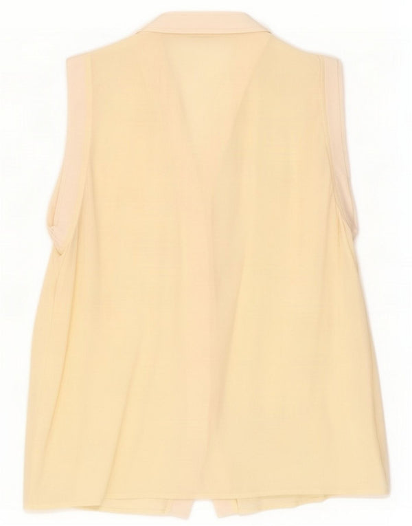 Max & Co. Ärmelloses, offenes Cardigan-Oberteil für Damen UK 12 Medium Beige