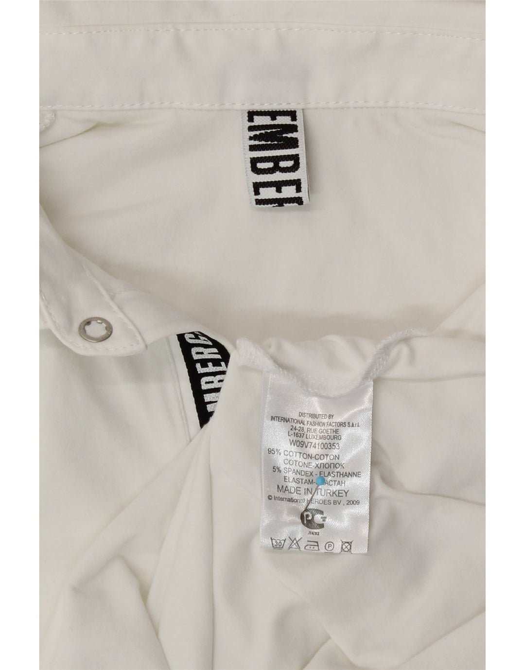 Bikkembergs Herren-Poloshirt mit Grafik, Größe S, weiße Baumwolle