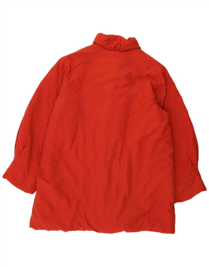 Vintage Damen gepolsterter Mantel EU 44 XL Rot