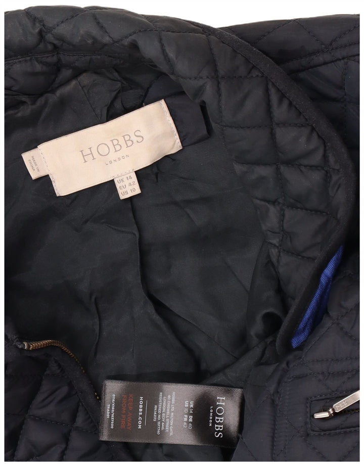 Hobbs Damen Steppjacke UK 14 Large Marineblau Polyamid