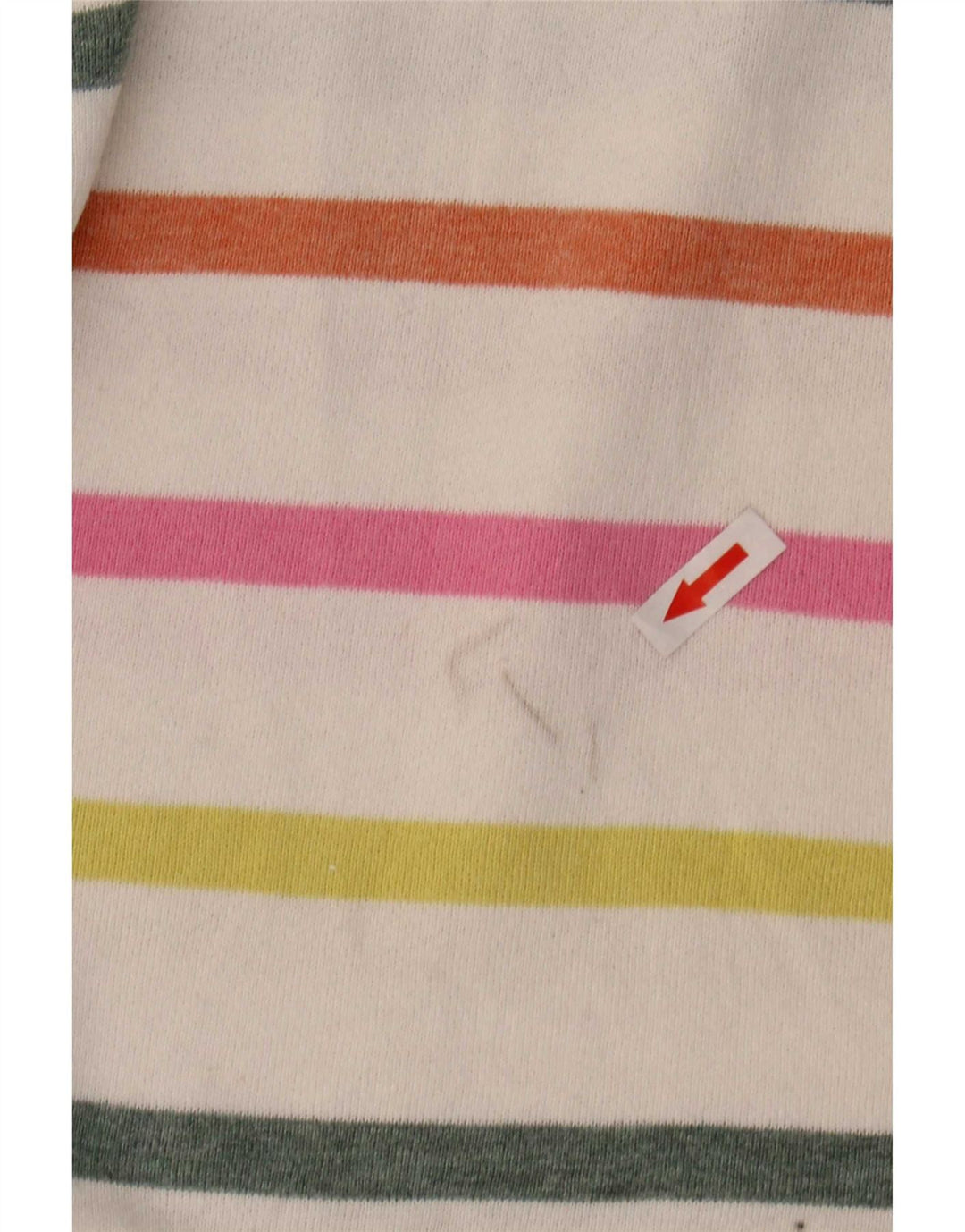 Joules Damen-Sweatshirt mit Knopfkragen, Gr. 10, Größe S, weiß gestreift