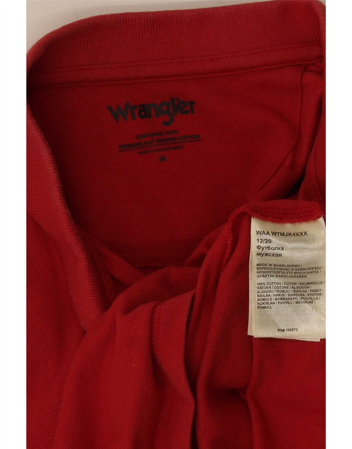 Wrangler Herren-Poloshirt aus mittelroter Baumwolle