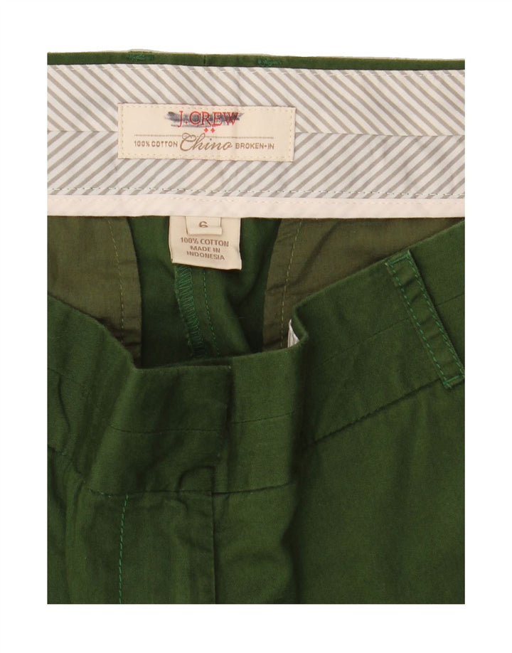 J. CREW Womens Chino Shorts US 6 Medium W30  Green Cotton Vintage J. Crew and Second-Hand J. Crew from Messina Hembry 