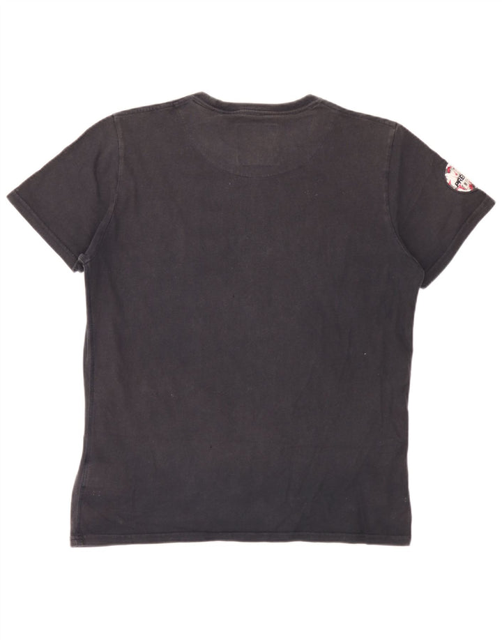 Superdry Herren Grafik-T-Shirt-Oberteil XL aus schwarzer Baumwolle