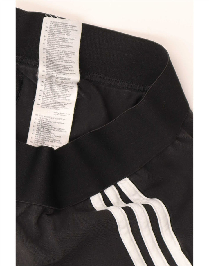 Adidas Damen Leggings UK 12/14 Mittelschwarze Baumwolle