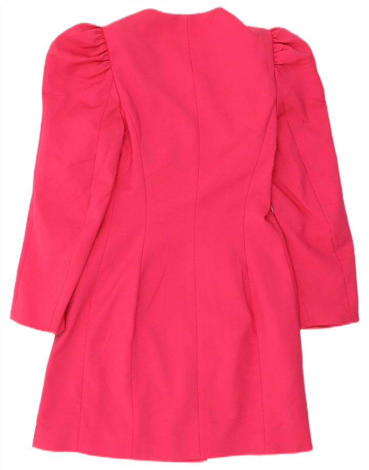 Zara Damen Mantel UK 8 Small Rosa Baumwolle