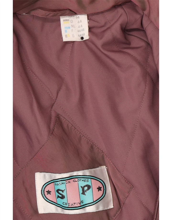 Vintage Damen Parka mit Kapuze, übergroß, EU 44, XL, Rosa