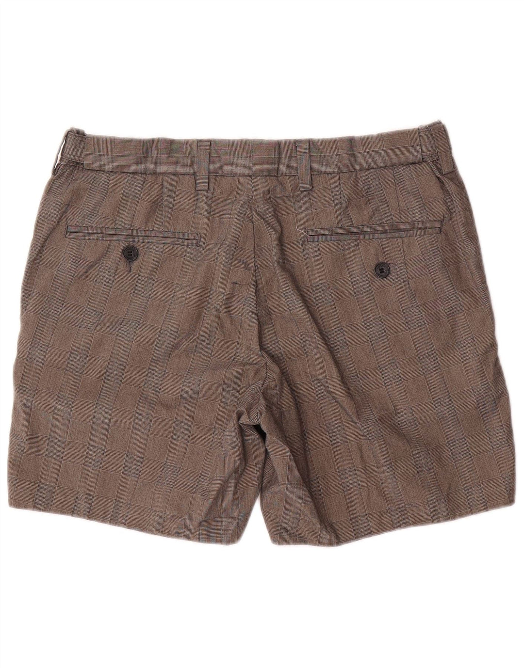 French Connection Herren-Chinoshorts, W34, groß, grau kariert, Baumwolle
