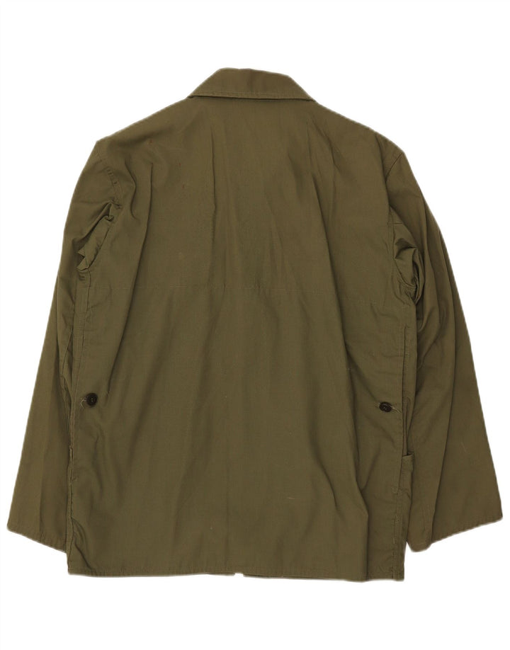 VINTAGE Herren-Utility-Jacke UK 36 Small Khaki Polyester