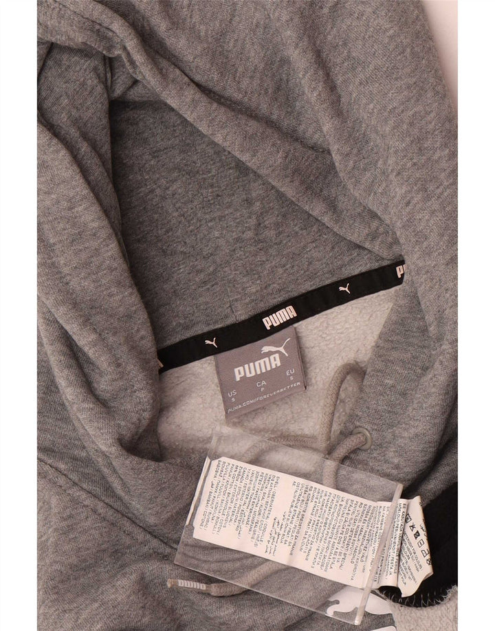 Puma Herren-Kapuzenpullover, klein, grau, Colourblock-Baumwolle