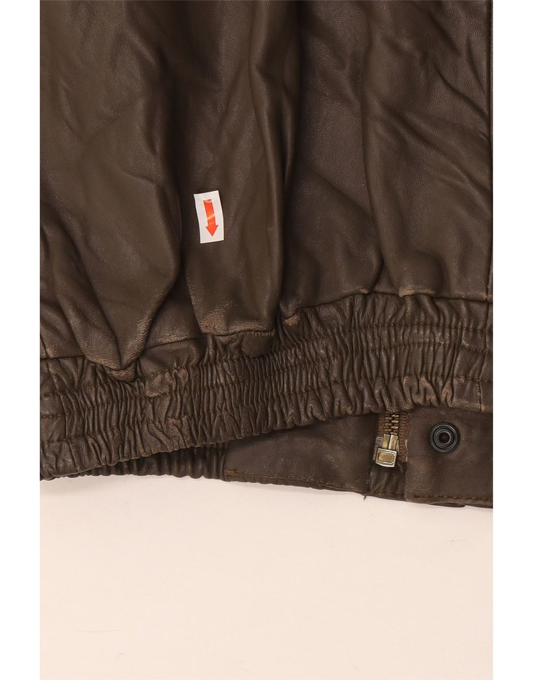 VINTAGE Herren Lederjacke IT 48 Mittelbraun